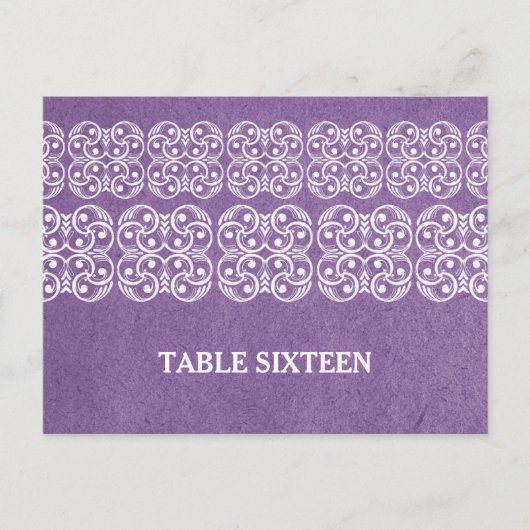 Paars modern Bohemen Briefkaart (Voorkant)