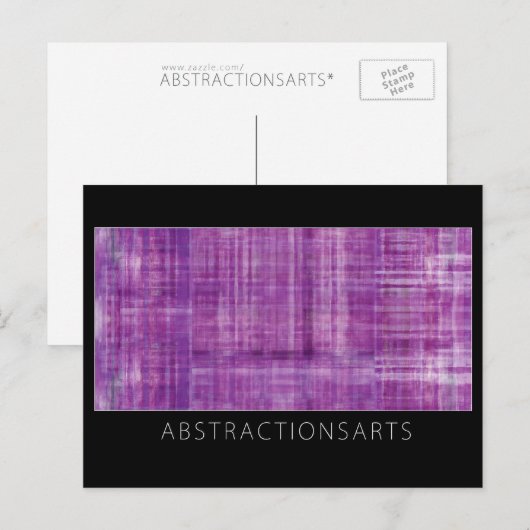 Paars modern Briefkaart (Voorkant / Achterkant)