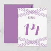 Paars Modern Deco Table Briefkaart (Voorkant / Achterkant)