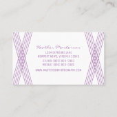 Paars modern deco-Visitekaartje Visitekaartje (Achterkant)