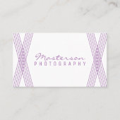 Paars modern deco-Visitekaartje Visitekaartje (Voorkant)