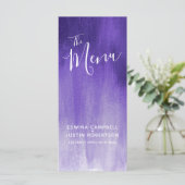 Paars modern gediplomeerd rackpakket voor het huwe menu (Staand voorkant)