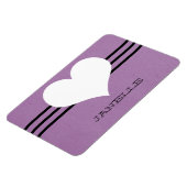 Paars modern hart Flexi Magnet Magneet (Linkerzijde)