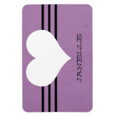 Paars modern hart Flexi Magnet Magneet (Verticaal)