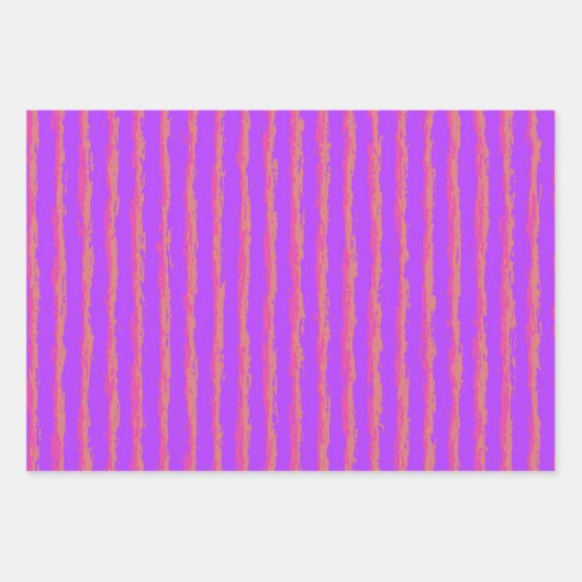 Paars modern Ikat Pattern Inpakpapier Vel (Voorkant 3)