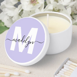 Paars Modern Naam Monogram