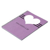 Paars modern Notitieboek (Linkerzijde)