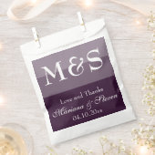 Paars modern script bruiloft bedankzakje (Geknipt)