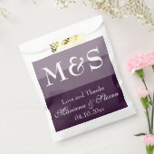 Paars modern script bruiloft bedankzakje (Gezegeld)