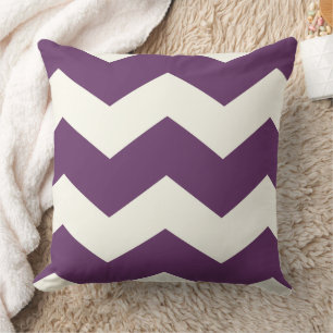 Paars Modern Zig Zag Chevron Pattern Kussen