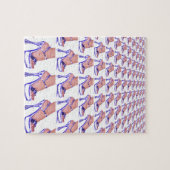 Paars-Modes met hiel-schoenkoppen Legpuzzel (Horizontaal)