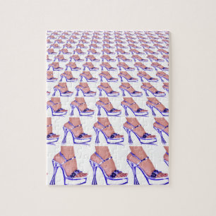 Paars-Modes met hiel-schoenkoppen Legpuzzel