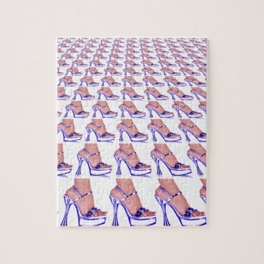 Paars-Modes met hiel-schoenkoppen Legpuzzel (Verticaal)