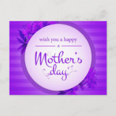 Paars Moederdag Briefkaart (Voorkant)
