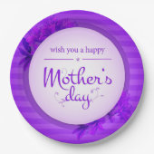 Paars Moederdag Papieren Bordje (Voorkant)