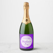 Paars Moederdag Sparkling Wijnetiket (Voorkant)
