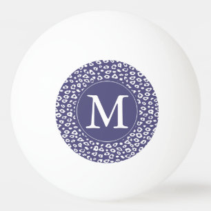 Paars monogram afdrukken pingpongbal