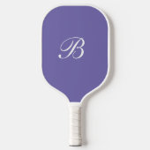 Paars Monogram Elegant Script Pickleball Paddle (Voorkant)