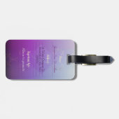 Paars monogram Fabergè-achtig Bagagelabel (Achterkant horizontaal)