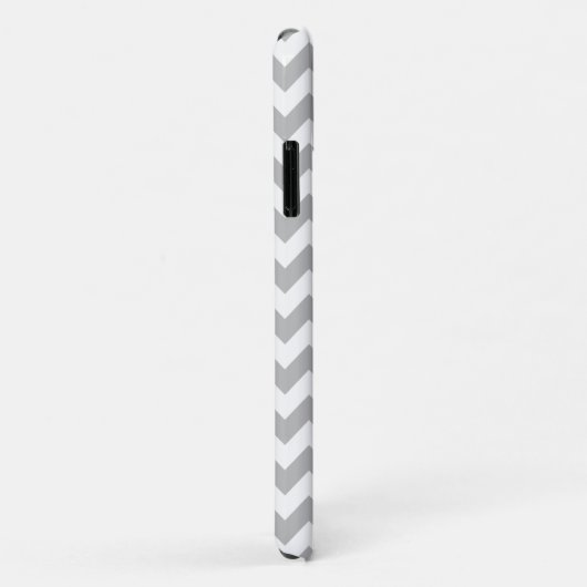 Paars monogram grijze Chevron Pattern Case-Mate iPhone Case (Achterkant/rechts)