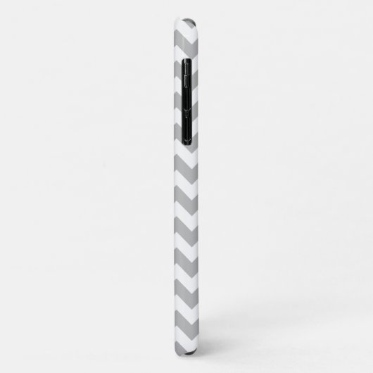 Paars monogram grijze Chevron Pattern Case-Mate iPhone Case (Achterkant/links)