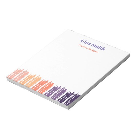 Paars monogram notitieblok (Linkerzijde)