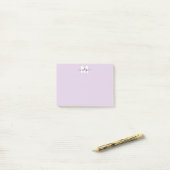 Paars Monogram Post-it® Notes (Op bureau)