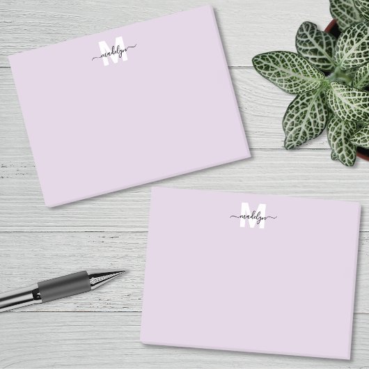 Paars Monogram Post-it® Notes