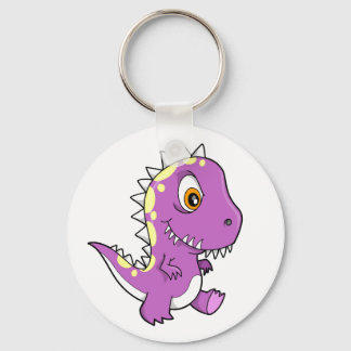Paars Monster Dinosaur Sleutelhanger