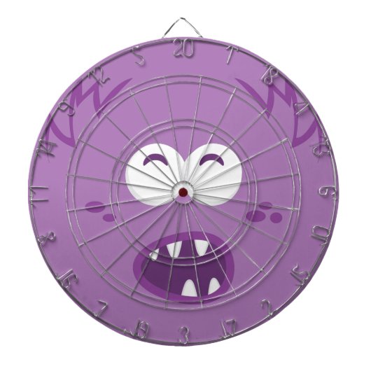 Paars Monster Face Dart Board Dartbord (Voorkant)