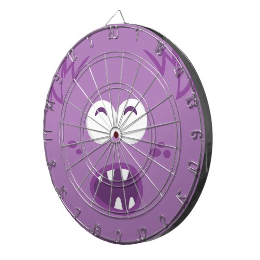 Paars Monster Face Dart Board Dartbord (Voorkant Rechts)