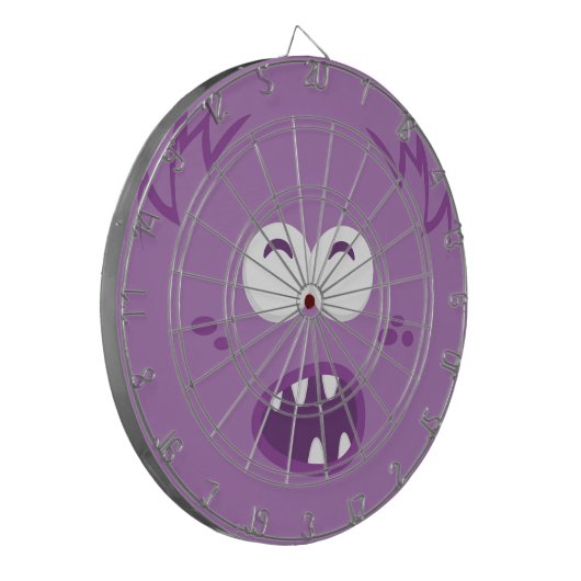 Paars Monster Face Dart Board Dartbord (Voorkant Links)