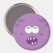 Paars Monster Face Magnet (Voorkant / Achterkant)