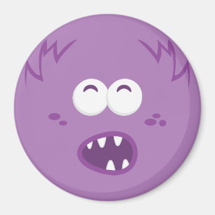 Paars Monster Face Magnet