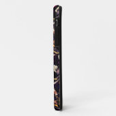 Paars Moody Floral Antiek vogelpatroon Case-Mate iPhone Case (Achterkant/links)