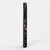 Paars Moody Floral Antiek vogelpatroon Case-Mate iPhone Case (Achterkant/rechts)