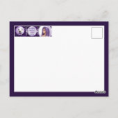 Paars Moon Child Briefkaart (Achterkant)