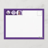 Paars Moon Child Briefkaart (Achterkant)