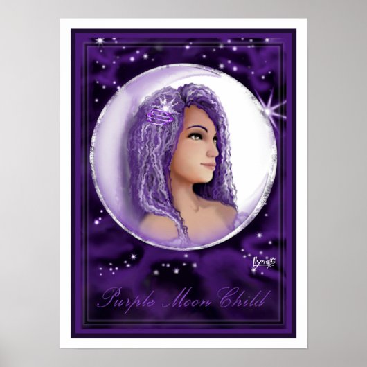 Paars Moon Child Poster (Voorkant)