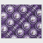 Paars Moon Child Wrapping Paper Cadeaupapier (Vlak)