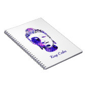 Paars motivatie boeddha silhouet notitieboek (Rechterzijde)