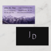 Paars Mountain Majesty Monogram Visitekaartje (Voorkant / Achterkant)