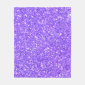 Paars mousserend glitterpatroon fleece deken (Voorkant)