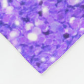 Paars mousserend glitterpatroon fleece deken (Hoek)
