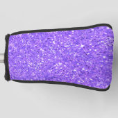 Paars mousserend glitterpatroon golfheadcover (Voorkant)