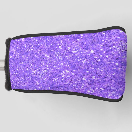 Paars mousserend glitterpatroon golfheadcover (Voorkant)