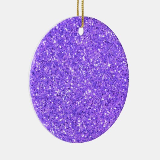 Paars mousserend glitterpatroon keramisch ornament (Rechts)