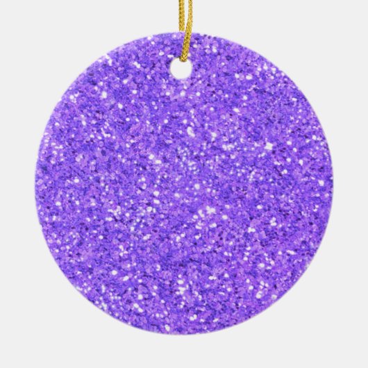 Paars mousserend glitterpatroon keramisch ornament (Voorkant)