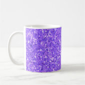 Paars mousserend glitterpatroon koffie mok (Links)