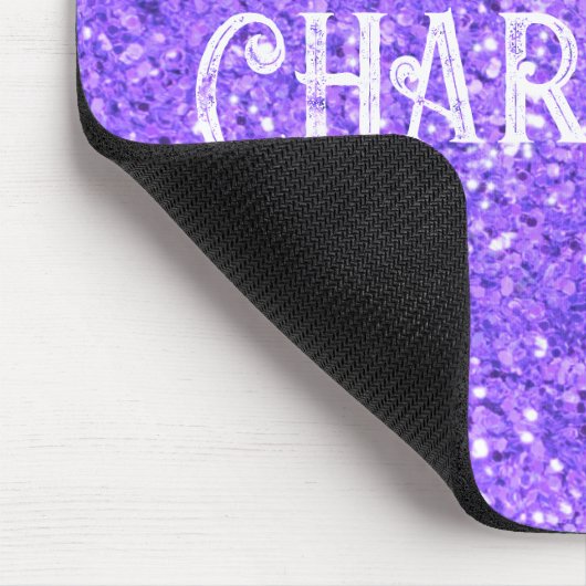 Paars mousserend glitterpatroon muismat (Hoek)